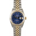 Vintage Rolex Datejust 1601 Blue Dial Two Tone WE02068