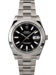 Best Quality Men's Rolex Datejust 116300 Black Luminescent Dial WE00544