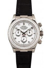 Copy Rolex Daytona 116589 White Gold Case with Diamond Bezel WE02305