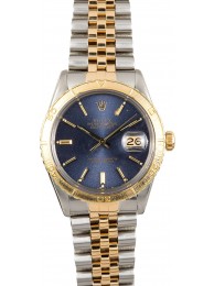 Designer Fake Rolex Thunderbird Datejust 16253 Blue Dial WE00827