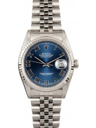 Fake Imitation Rolex Datejust 16234 Blue Roman WE00025