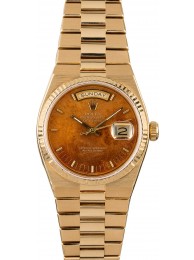 Fake Imitation Rolex OysterQuartz Day-Date 19018 Wood Dial WE01354