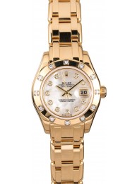 Fake Ladies Rolex Pearlmaster 80318 Diamond Dial WE02229