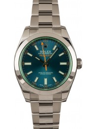 Imitation 1:1 Rolex Milgauss 116400GV Green Sapphire Crystal Blue Dial WE00180