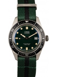 Replica Oris Diver 65 Green Dial Textile Strap WE03943